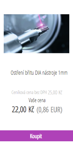Ostření DIA nástrojů