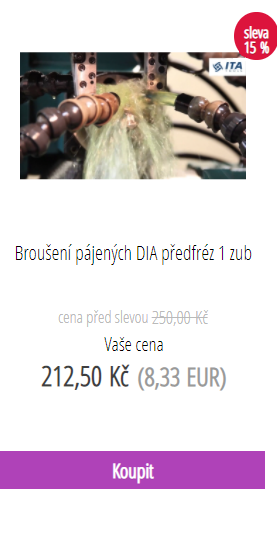Broušení DIA segmentů