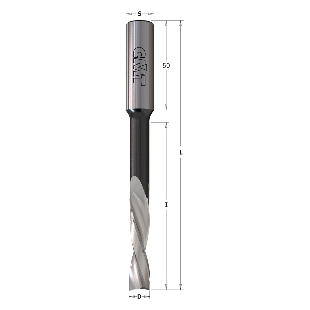 CMT Dlabací vrták spirálový (D=16 I=110 L=170 S=16x50 LH Z=2)