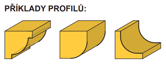 RH+ Fréza 1/4 kruhová K/K R14 - D=128 l=35 F=30(40)