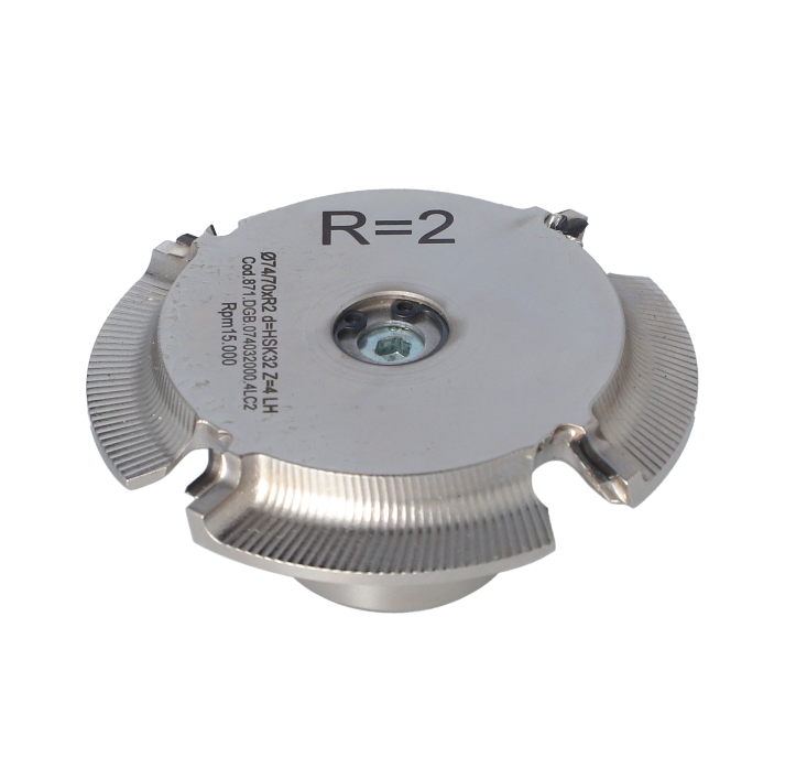 Diamantová frézovací hlava RADIUS 1; D=67mm; D1=61mm; Z4; RH