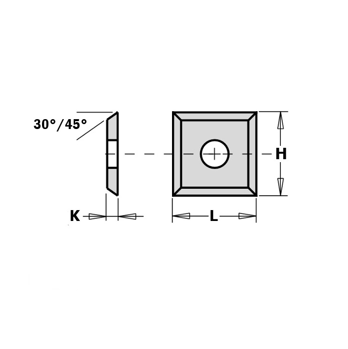 Výměnný nůž HW - 12x12x1,5 STD. RH