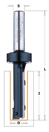 Drážkovací fréza CNC s výměnnými noži (D=16 I=28,3 L=92 S=12 Z=1+1)