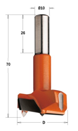 Sukovník pro strojní vrtání (D=15 mm; L=70 mm; Z2) LH