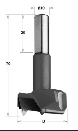 Sukovník pro strojní vrtání (D=55 mm; L=70 mm; Z2) RH