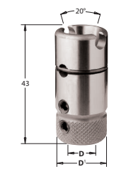 Upínací hlavička a adapter, rychloupínací systém (D=10; D1=19,25)