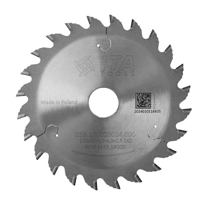 DIA předřezový kónický kotouč (D=120 F=20 Z=24 K=3,0/4,0 P=2,5 H=6)