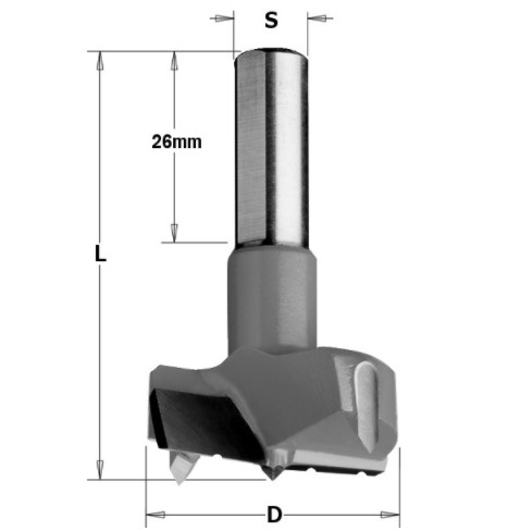 Sukovník pro strojní vrtání s lamačem třísky (D=35 mm; L=57,5 mm; Z2) RH
