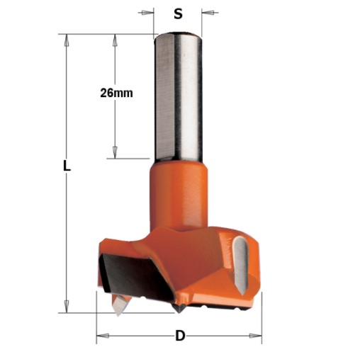 Sukovník pro strojní vrtání s lamačem třísky (D=35 mm; L=57,5 mm; Z2) LH